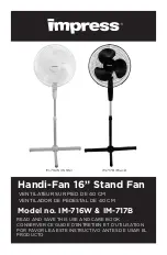 Предварительный просмотр 1 страницы impress Handi-Fan Operating Instructions Manual