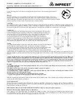 Предварительный просмотр 9 страницы IMPREST ELLY Assembly, Installation & Maintenance Instructions