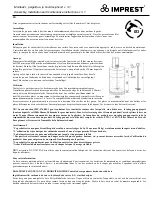 Предварительный просмотр 10 страницы IMPREST ELLY Assembly, Installation & Maintenance Instructions