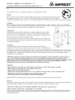 Предварительный просмотр 13 страницы IMPREST ELLY Assembly, Installation & Maintenance Instructions