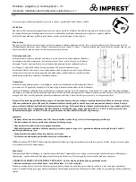 Предварительный просмотр 14 страницы IMPREST ELLY Assembly, Installation & Maintenance Instructions