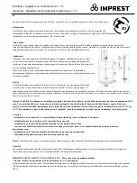 Предварительный просмотр 15 страницы IMPREST ELLY Assembly, Installation & Maintenance Instructions