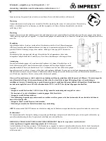 Предварительный просмотр 16 страницы IMPREST ELLY Assembly, Installation & Maintenance Instructions