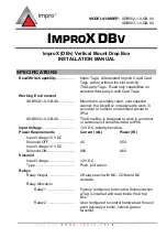 Preview for 1 page of impro IMPROX DBV Installation Manual