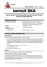 impro IMPROX SKA Installation Manual preview