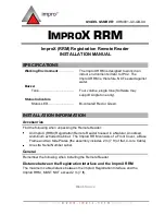 impro XRM901-4-0-GB-XX Installation Manual preview