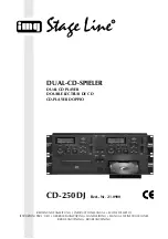 Preview for 1 page of imq Stage Line CD-250DJ Instruction Manual