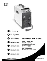 Preview for 1 page of IMS GOLD MULTI 140 User Manual