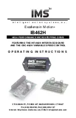 Предварительный просмотр 2 страницы IMS IB462H Operating Instructions Manual