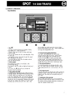Preview for 7 page of IMS SPOT 14500 TRAFO User Manual