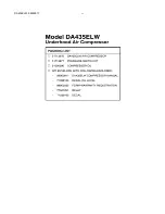 Preview for 2 page of IMT Diamond Air DA435ELW Service Manual