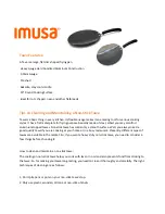 Предварительный просмотр 1 страницы Imusa Tava Manual