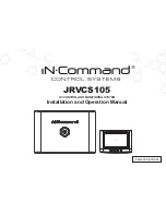 Preview for 1 page of IN-COMMAND JRVCS105 Installation And Operation Manual