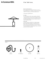 In Common With Alien Table Lamp Assembly Manual preview