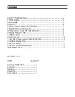 Preview for 3 page of in digital DVB-C8080AL Operation Manual