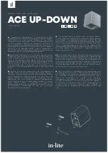 Preview for 1 page of in-lite ACE UP-DOWN Installation Manual