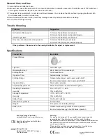 Preview for 2 page of in4 care IN4-SCB06 Operation Manual