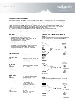 Предварительный просмотр 4 страницы Inakustik 00415001 User Manual