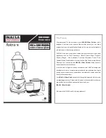 Inalsa Astra N Use & Care Manual preview