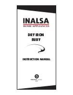 Preview for 1 page of Inalsa DRY IRON RUBY Instruction Manual