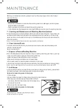 Preview for 16 page of Inalto Classique IFLW9 User Manual