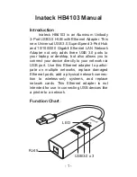 Предварительный просмотр 2 страницы Inateck HB4103 Instruction Manual