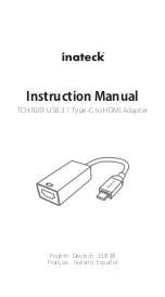 Preview for 1 page of Inateck TCH1001 Instruction Manual