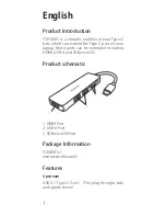 Предварительный просмотр 2 страницы Inateck TCH4001 Instruction Manual