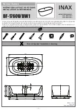 Preview for 1 page of Inax BF-1760V/BW1 Installation & User Manual