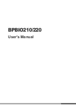 Preview for 1 page of inbody BPBIO210 User Manual