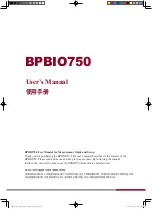 Preview for 1 page of inbody BPBIO750 User Manual