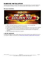 Предварительный просмотр 30 страницы Incredible Technologies Golden Tee 2017 Installation Manual And User'S Manual