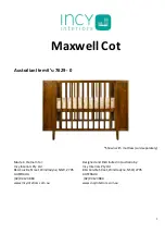 Preview for 1 page of Incy Interiors Maxwell Cot Assembly Manual