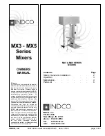 INDCO MX3 Series Owner'S Manual preview