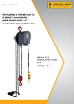 Preview for 1 page of Indef Hercules Hoists EH II Operating & Maintenance Instruction Manual