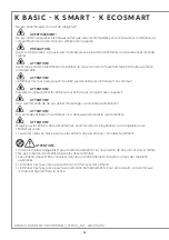 Preview for 54 page of Indel B K BASIC Series Instructions For Use Manual