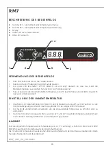 Preview for 72 page of Indel B RM7 Instructions For Use Manual