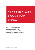 Indel B Sleeping Well BACK Using And Installation Manual preview