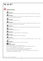 Preview for 14 page of Indel B TB 20 BT Instructions For Use Manual