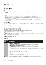 Preview for 46 page of Indel B TB 31 Instructions For Use Manual