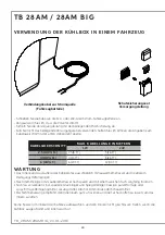 Preview for 42 page of Indel B TB28AM Instructions For Use Manual