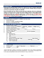 Preview for 2 page of INDELAC CONTROLS SNS20 Installation, Operation & Maintenance Manual