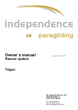 Independence paragliding Trigon Owner'S Manual preview