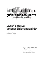 Independence Voyager Biplace Owner'S Manual preview