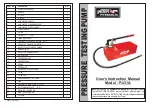 Предварительный просмотр 1 страницы Inder Hydraulic P-231A User Instruction Manual