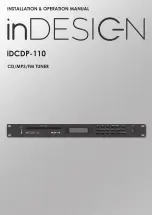 Preview for 1 page of inDESIGN iDCDP-110 Installation & Operation Manual