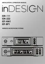 inDESIGN iDR-111 Installation & Operation Manual preview