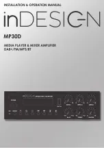 inDESIGN MP30D Installation & Operation Manual предпросмотр