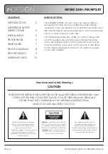 Preview for 2 page of inDESIGN MP30D Installation & Operation Manual