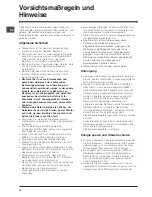 Preview for 70 page of Indesit 51.A IX Operating Instructions Manual